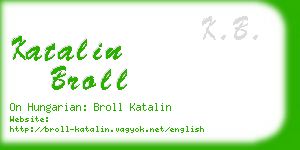 katalin broll business card